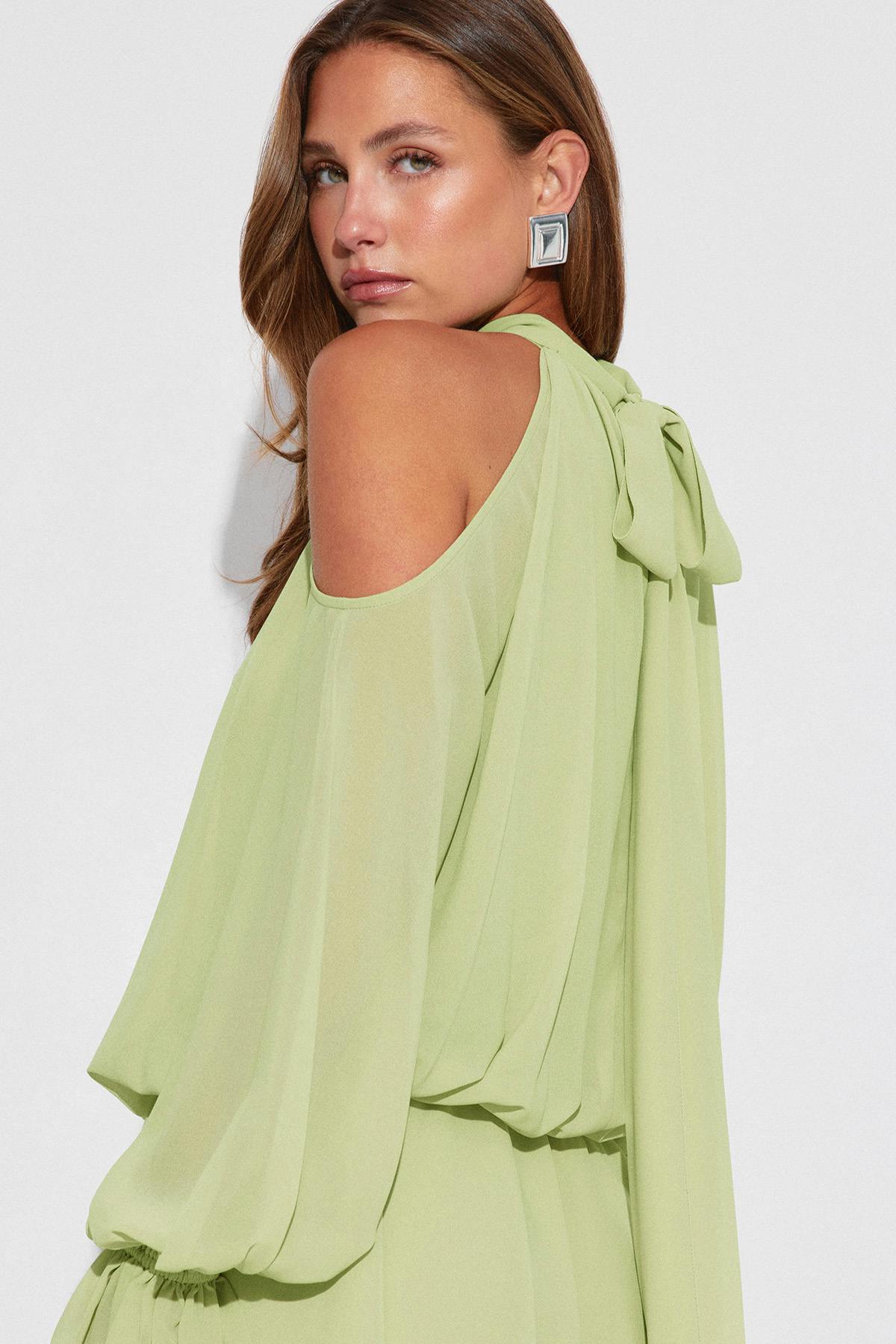 Boho chiffon mini dress