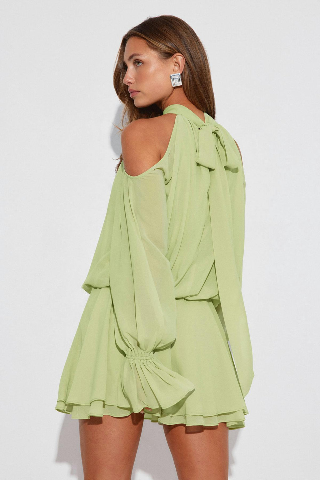 Boho chiffon mini dress