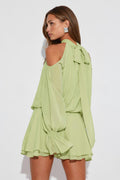 Boho chiffon mini dress