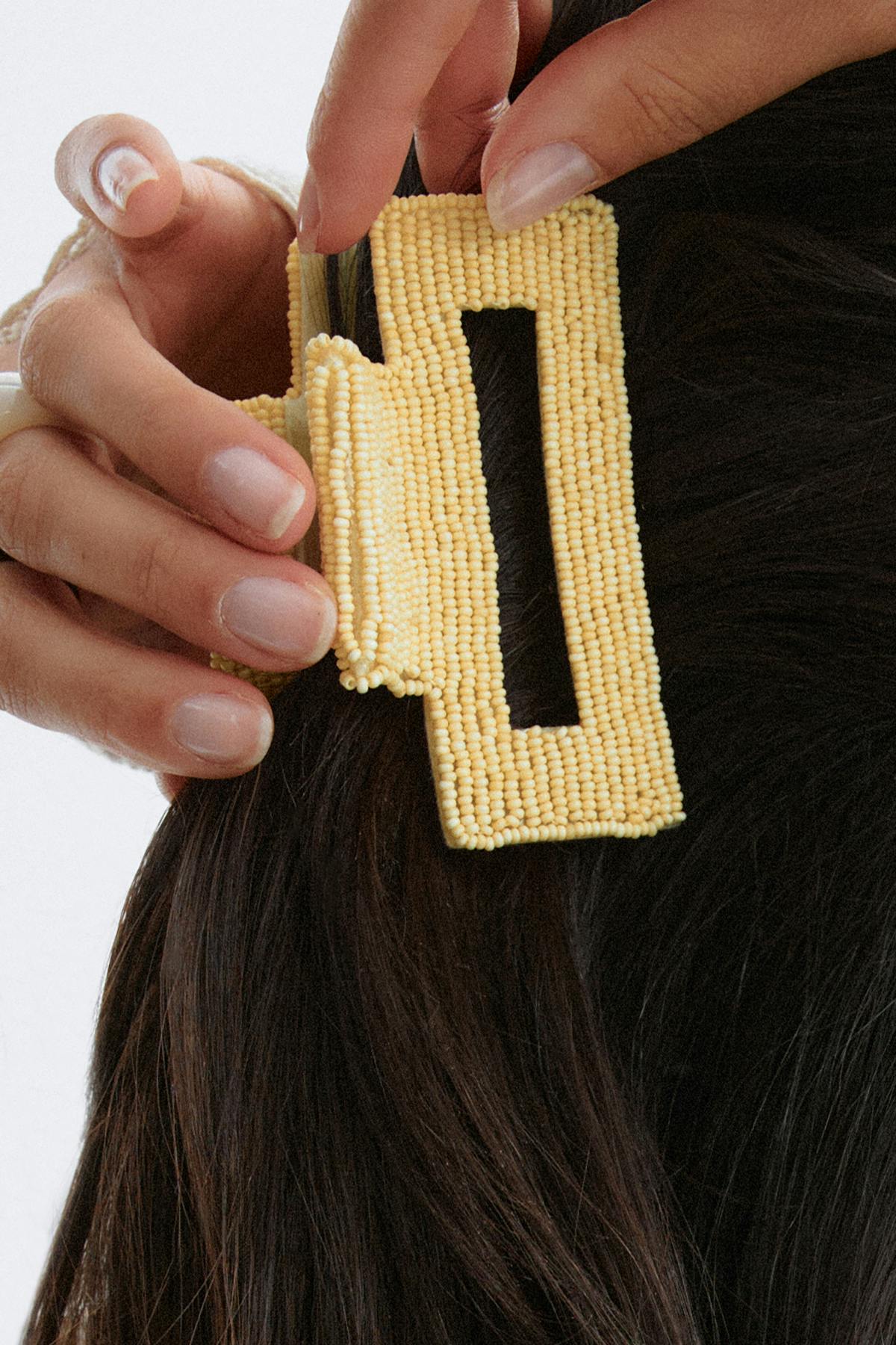 Beaded hair clip