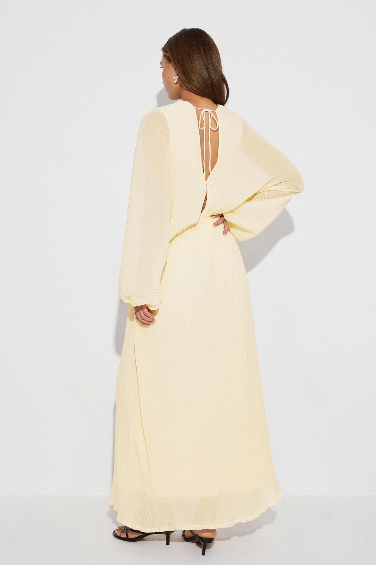 Pleated maxi dress