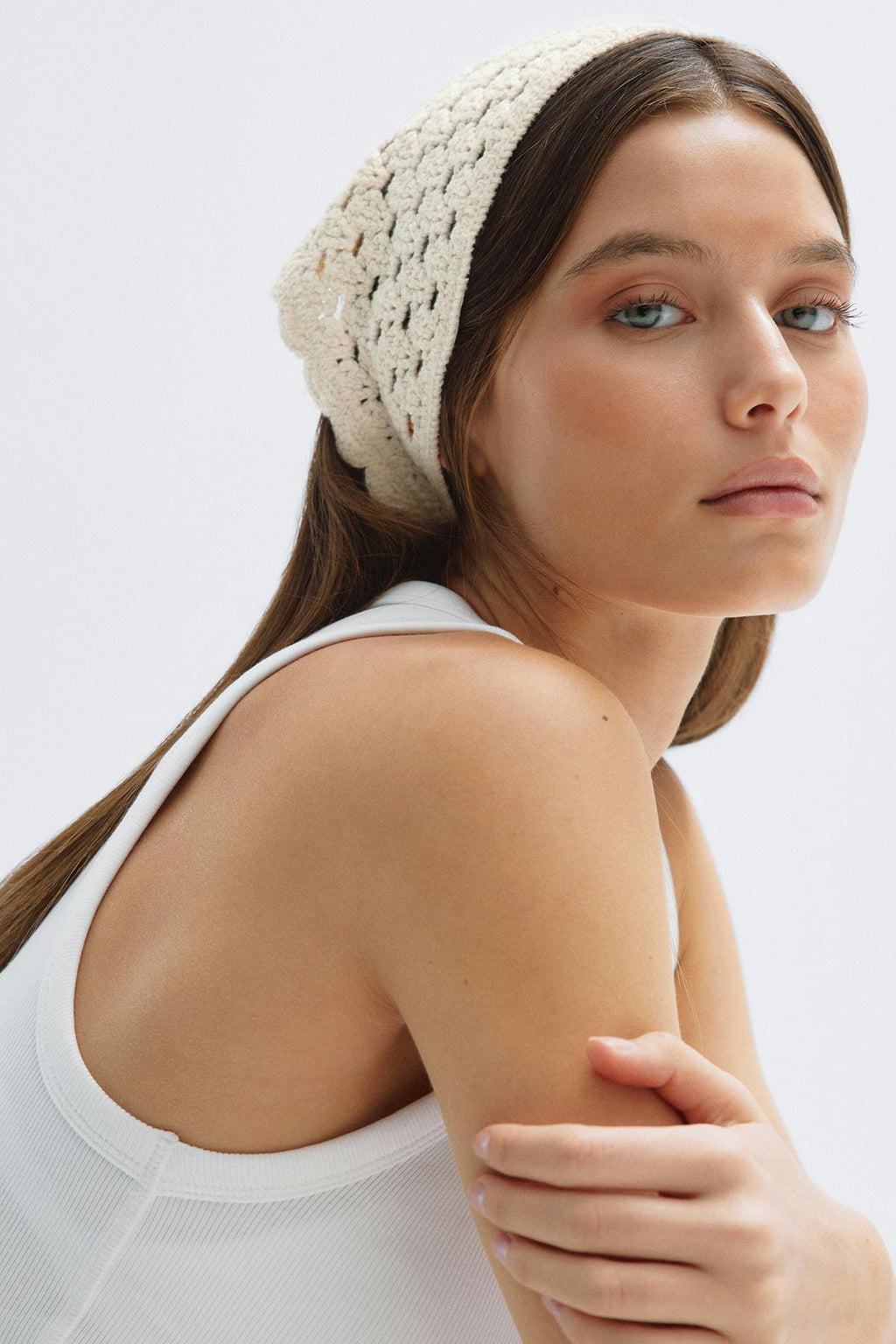 Crochet head scarf