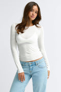 Sheer long sleeve top