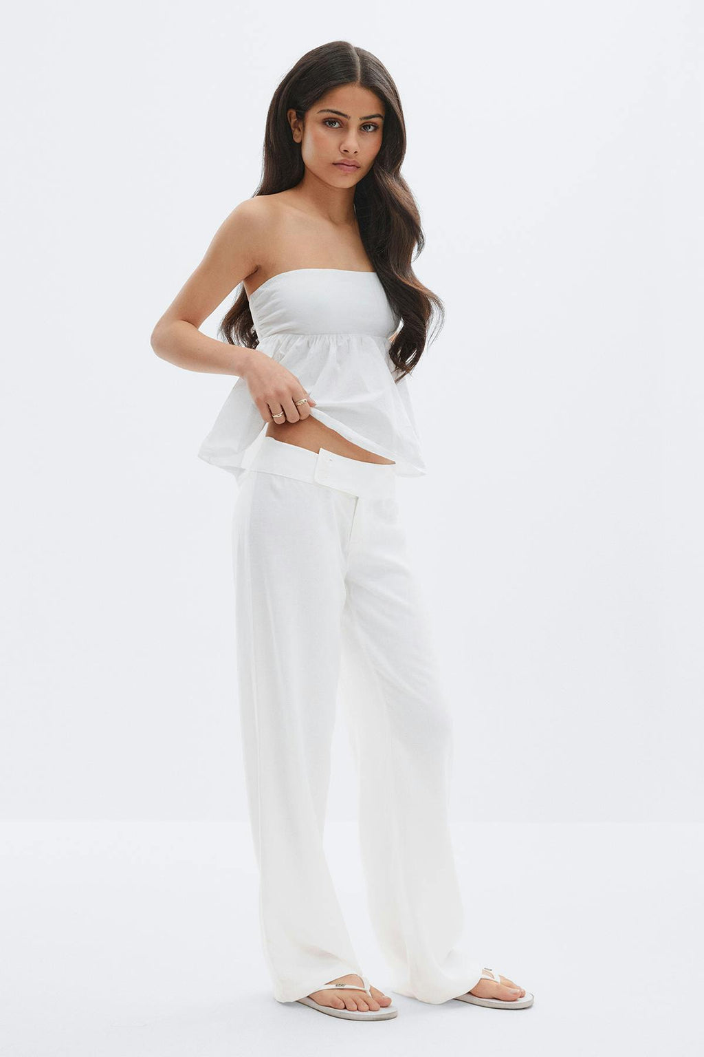 Y linen blend trousers