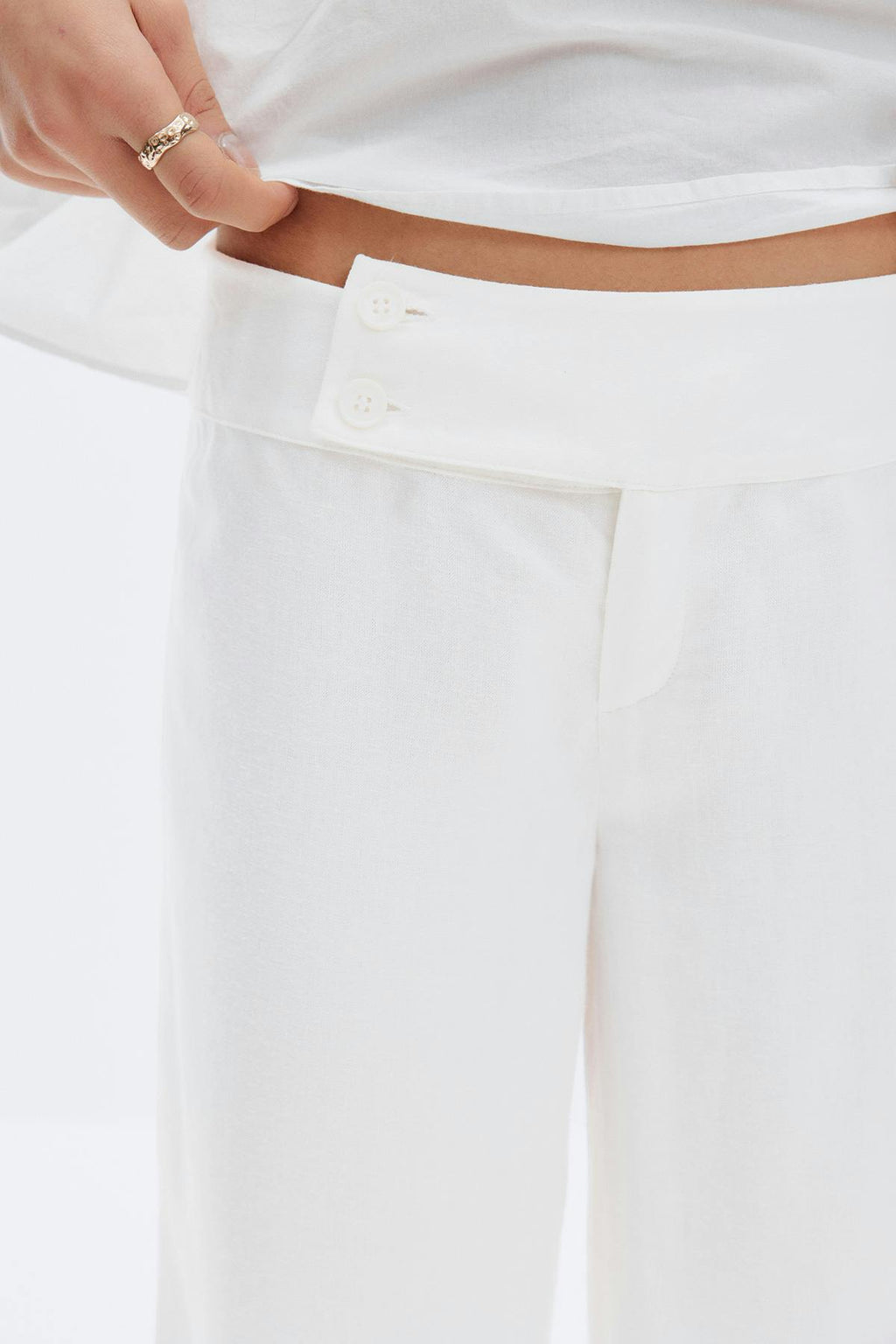 Y linen blend trousers