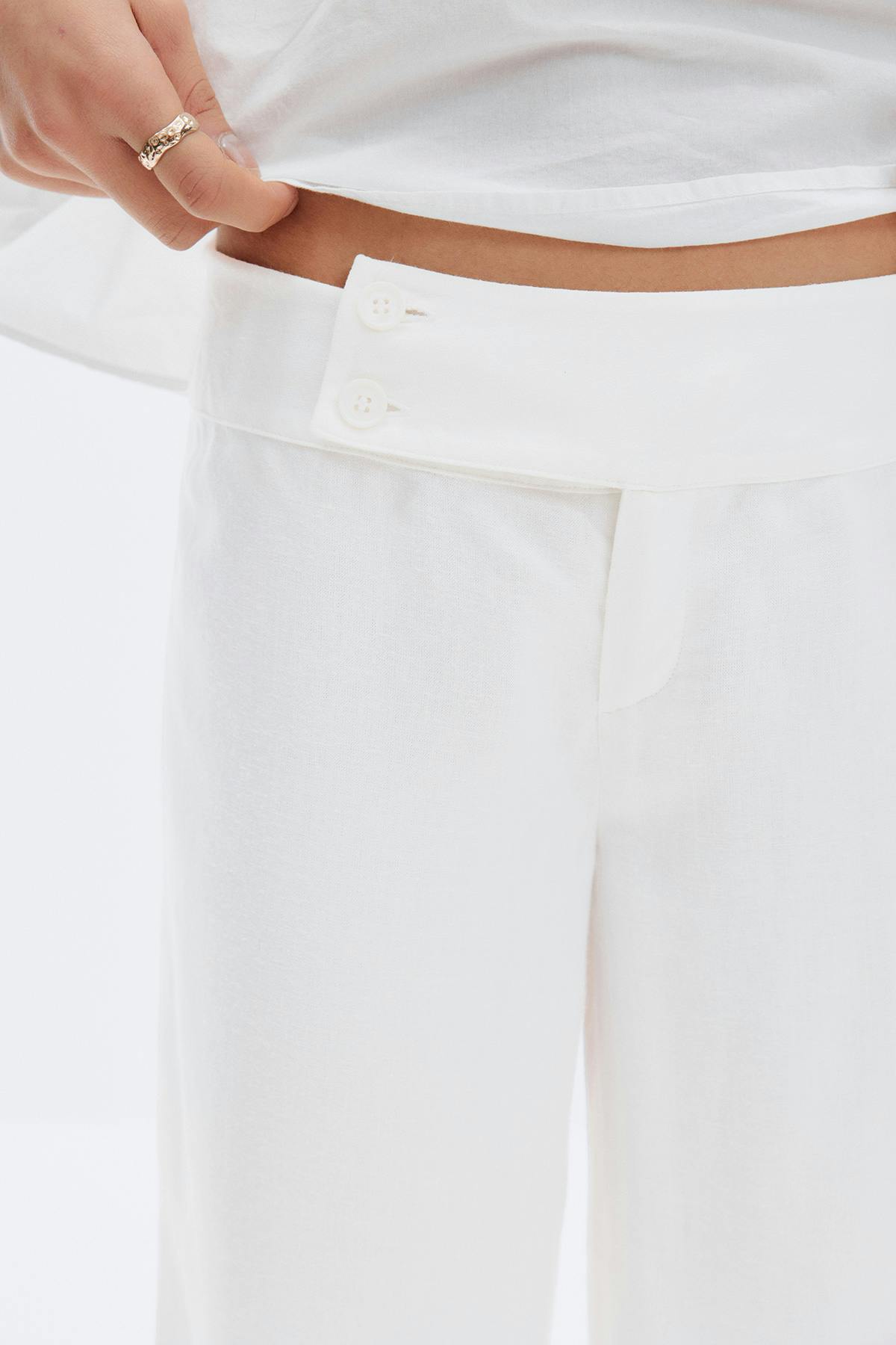 Y linen blend trousers