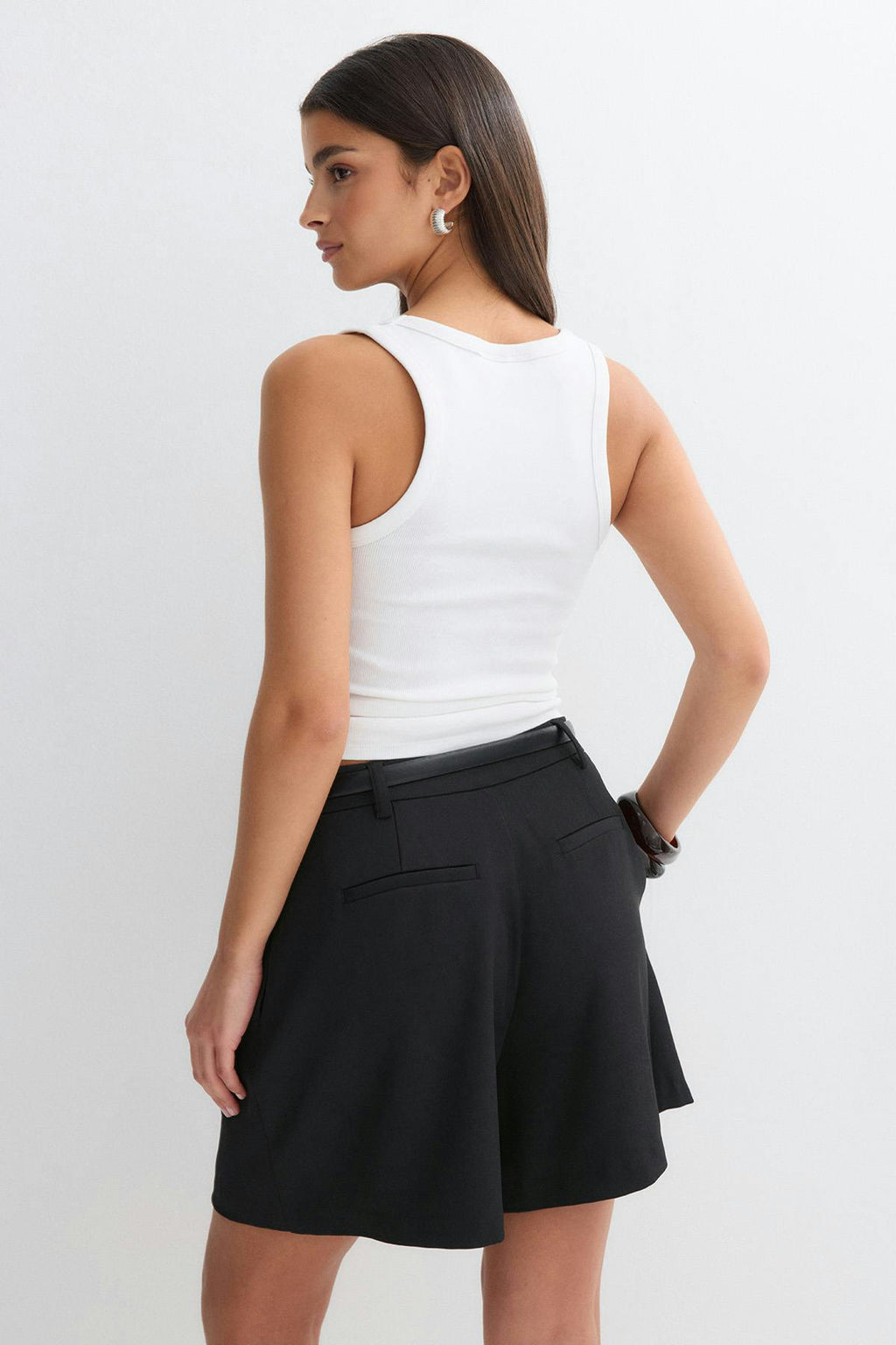 Pleated shorts