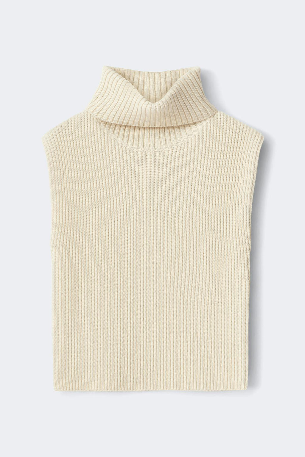 Chunky turtleneck knitted vest