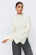 Textured tie detail top
