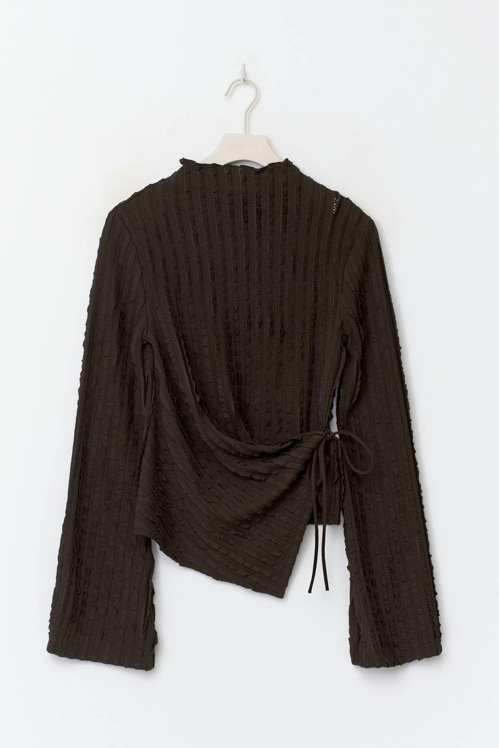 Textured tie detail top