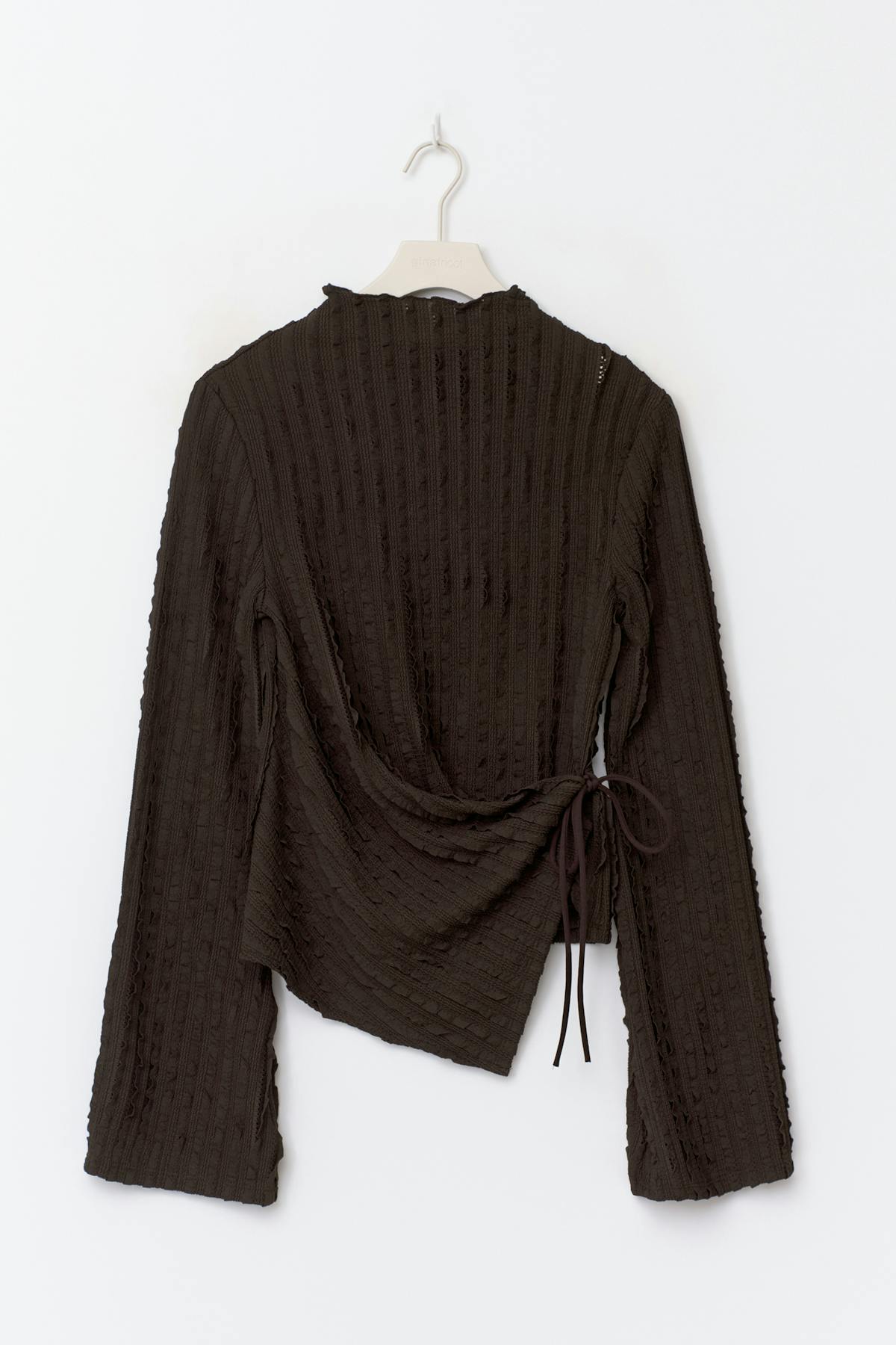 Textured tie detail top