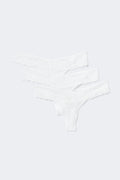 3-pack lace thong