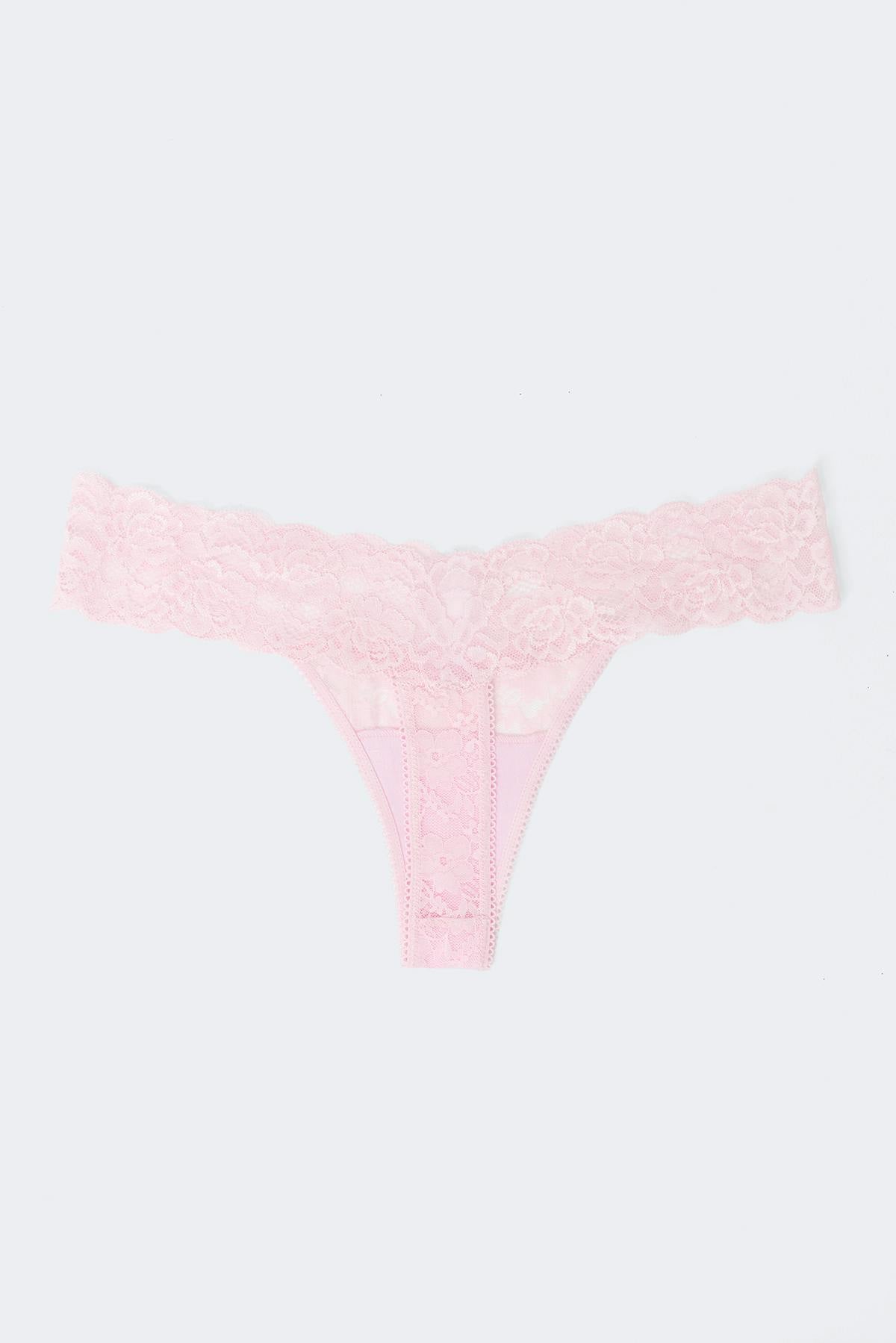3-pack lace thong