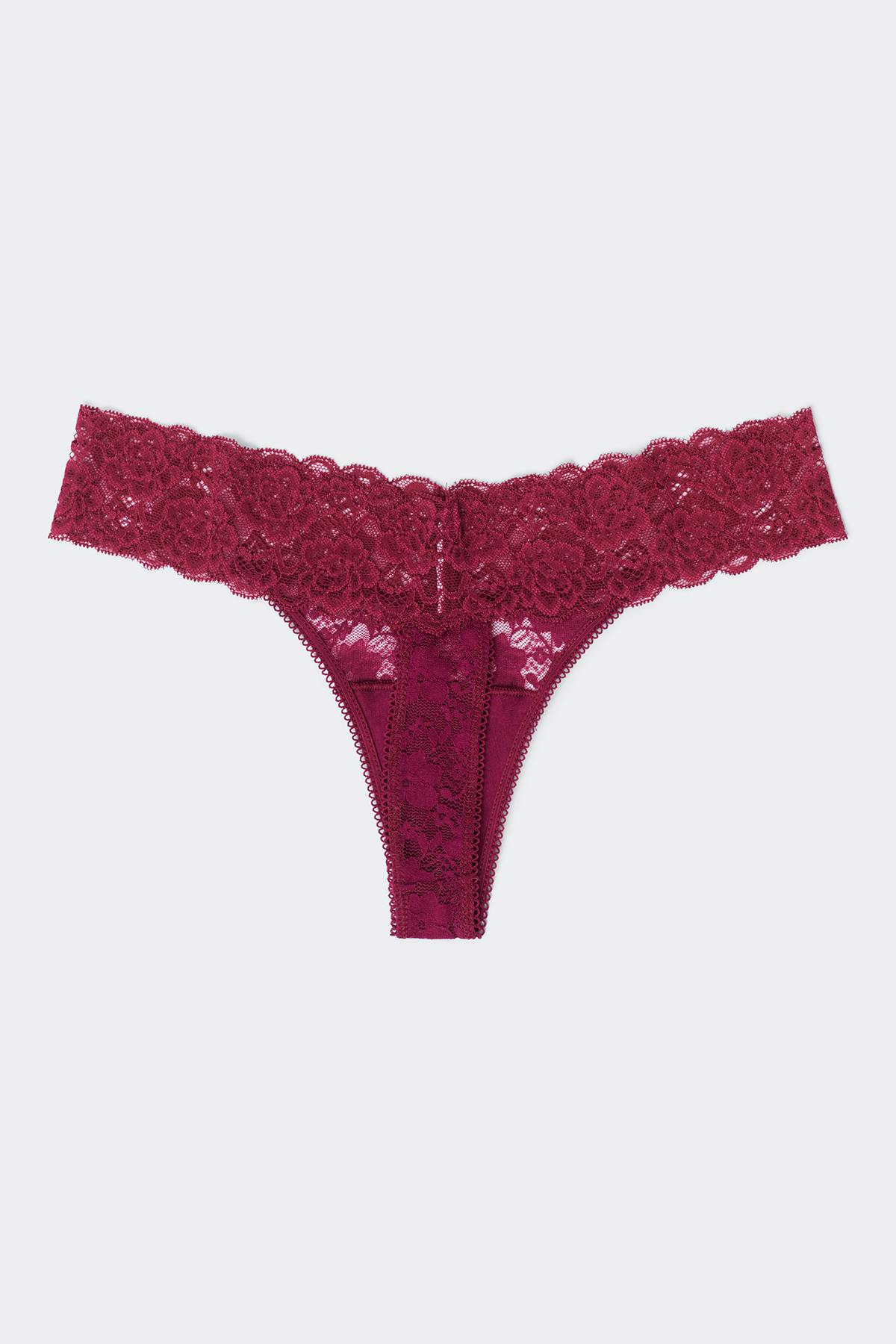 3-pack lace thong