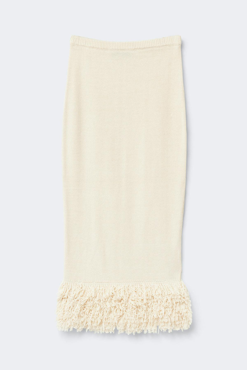 Knitted fringe skirt