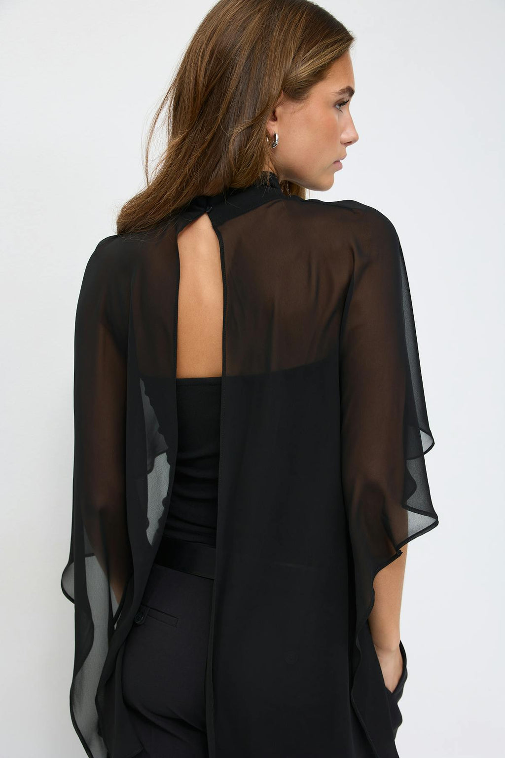 Chiffon cape top