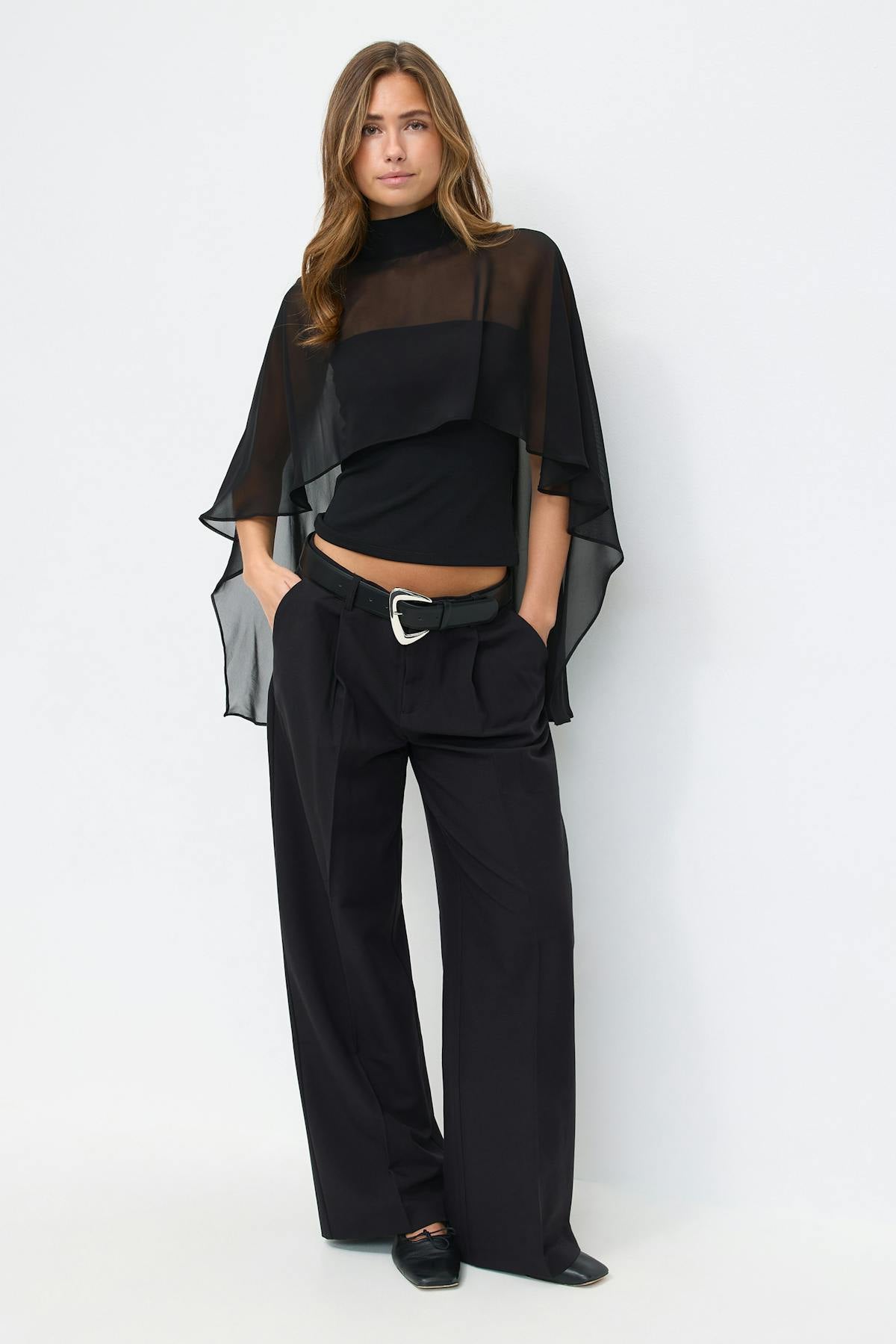 Chiffon cape top