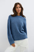 Crew neck knitted sweater
