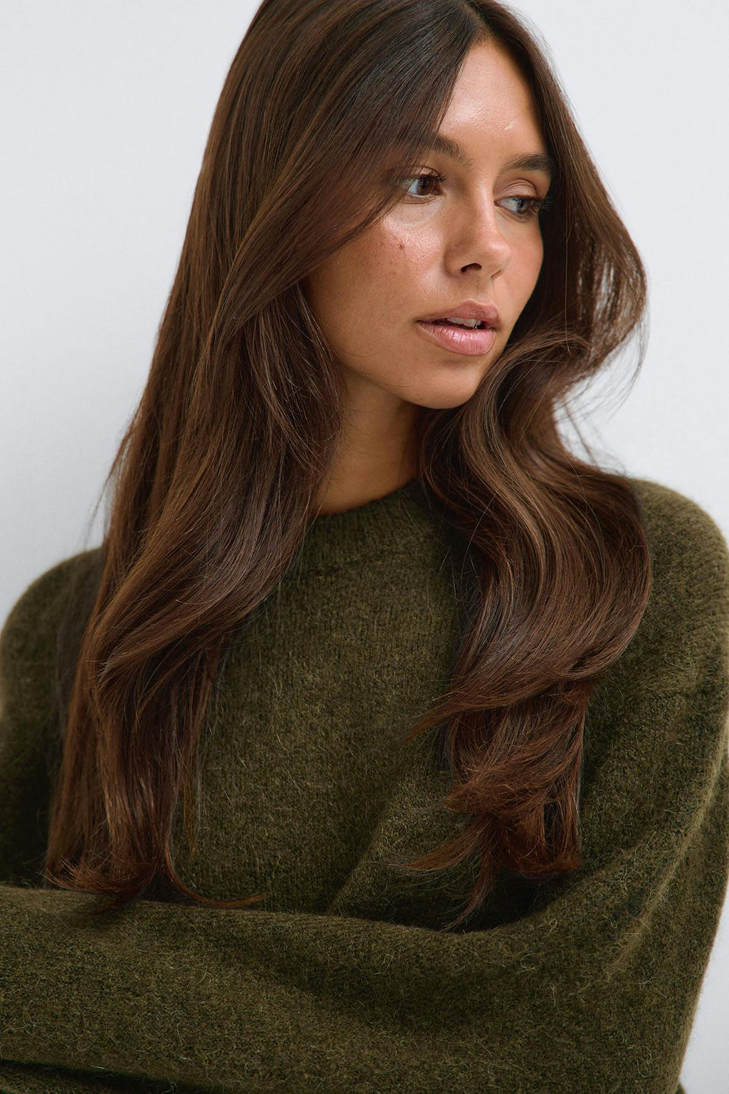 Crew neck knitted sweater