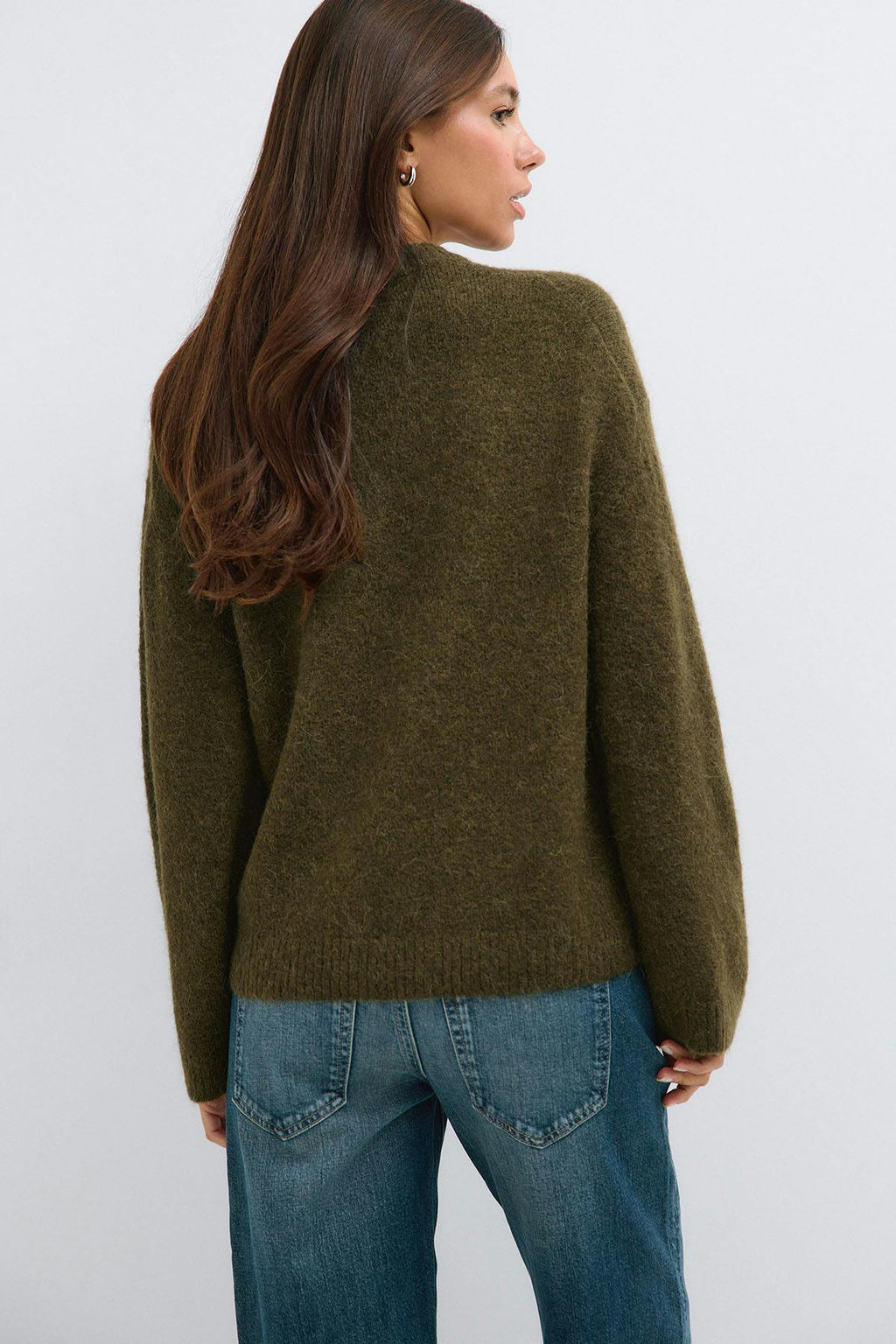 Crew neck knitted sweater