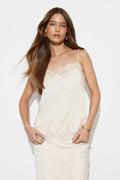 Lace satin singlet