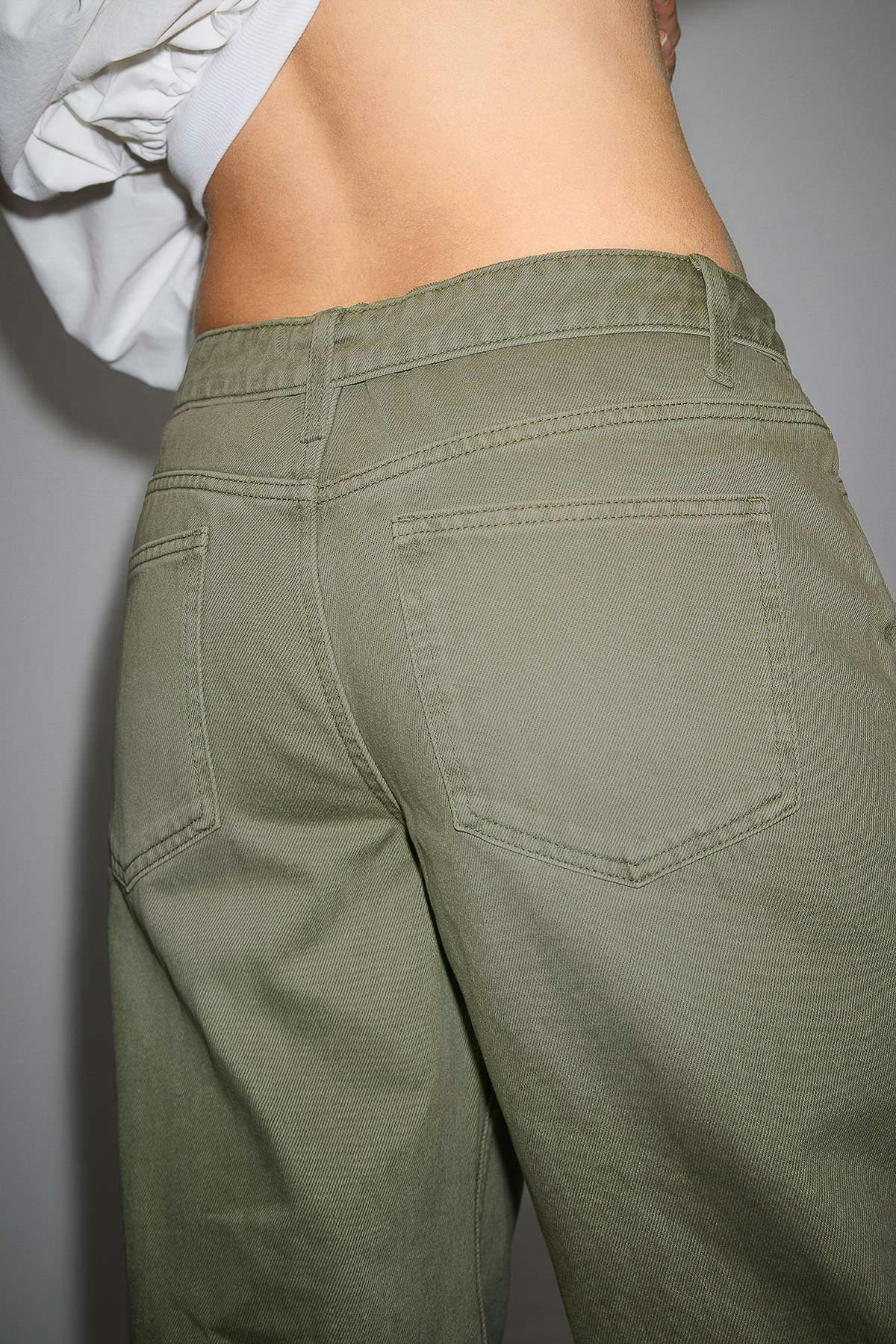 Waist flip wide jeans