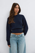 Knitted fitted sweater
