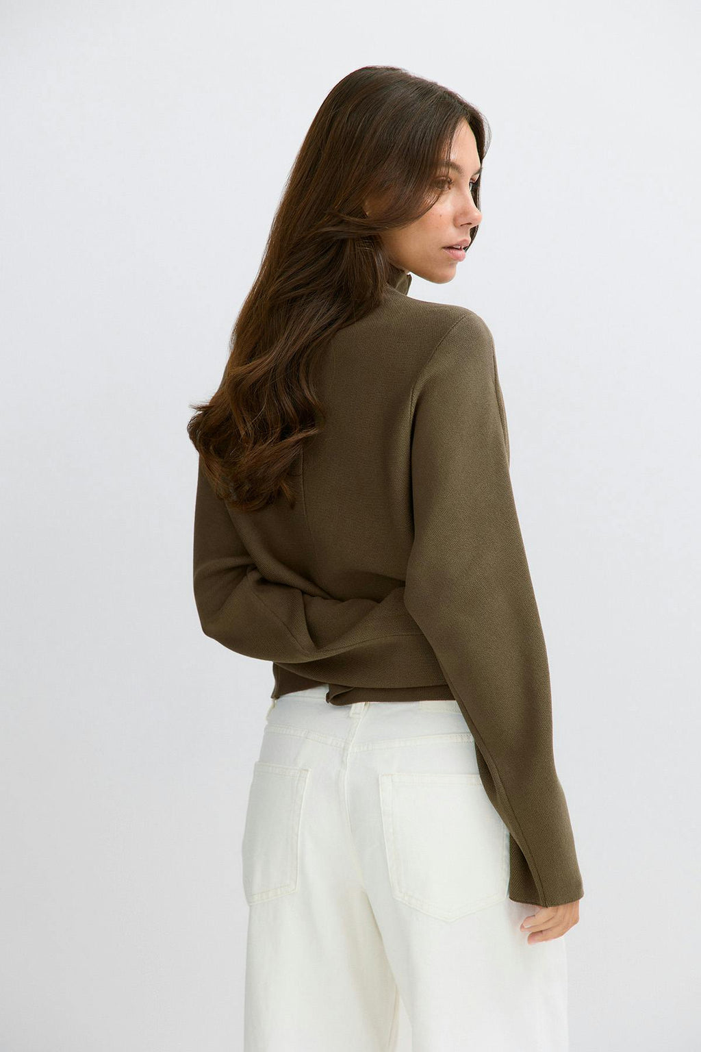 Knitted zip jacket