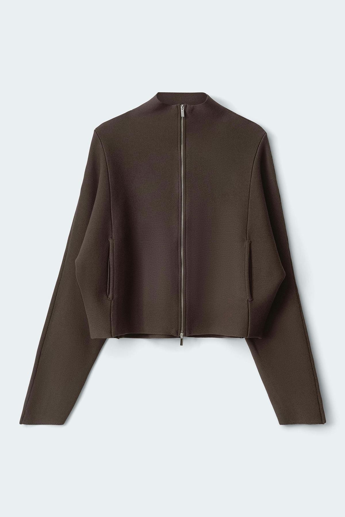 Knitted zip jacket