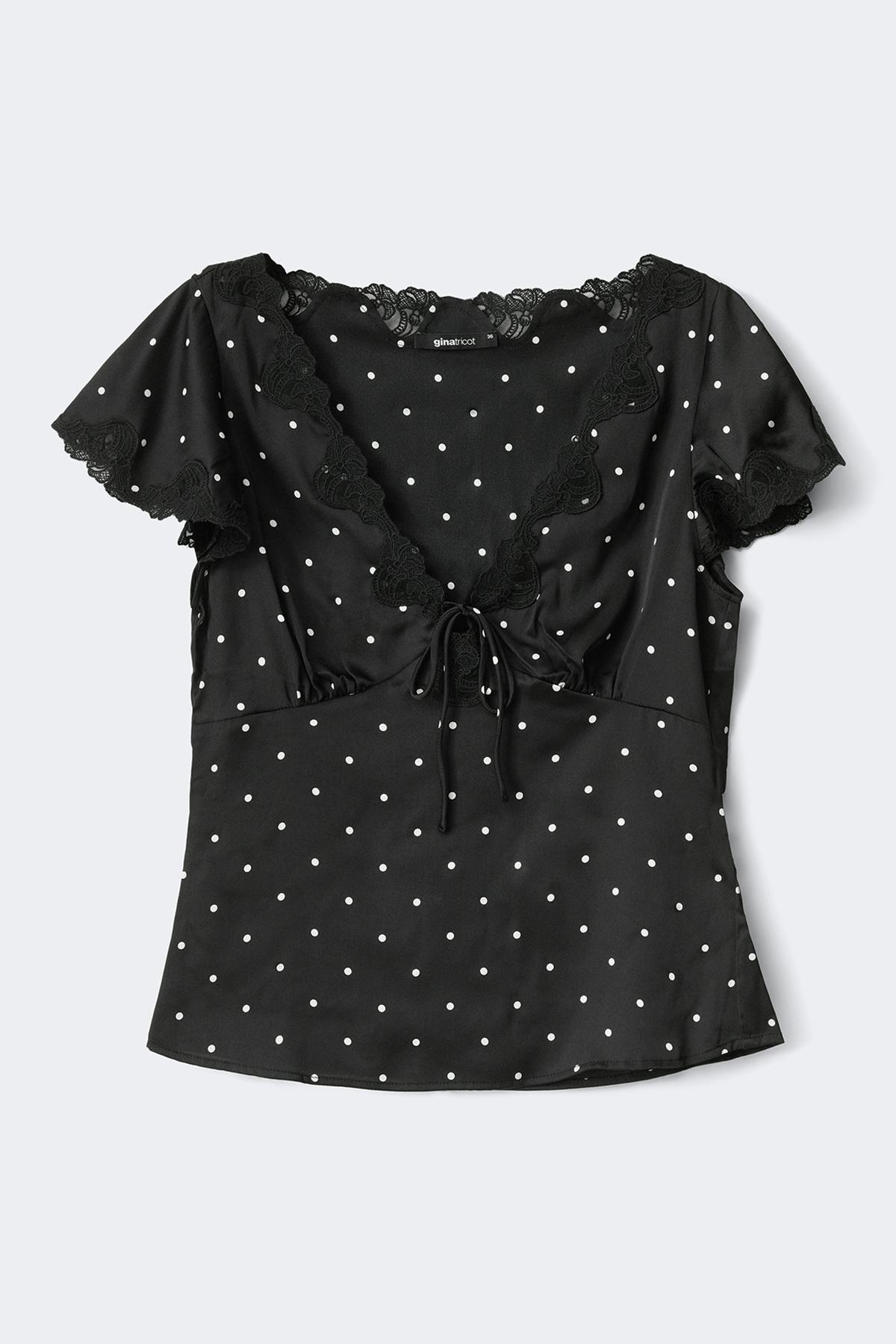 Satin lace top