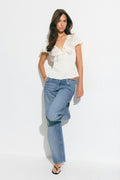 Satin lace top