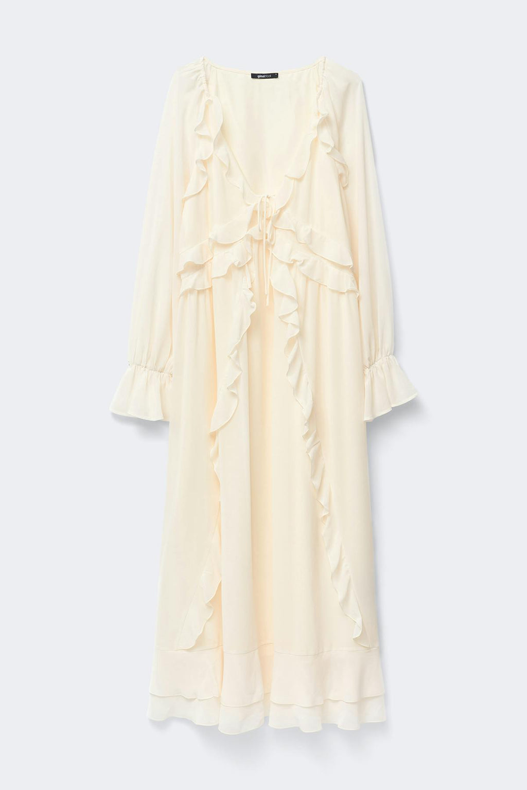 Chiffon maxi long sleeve dress