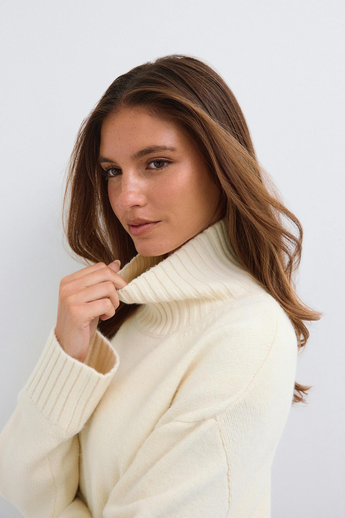 Knitted turtleneck sweater