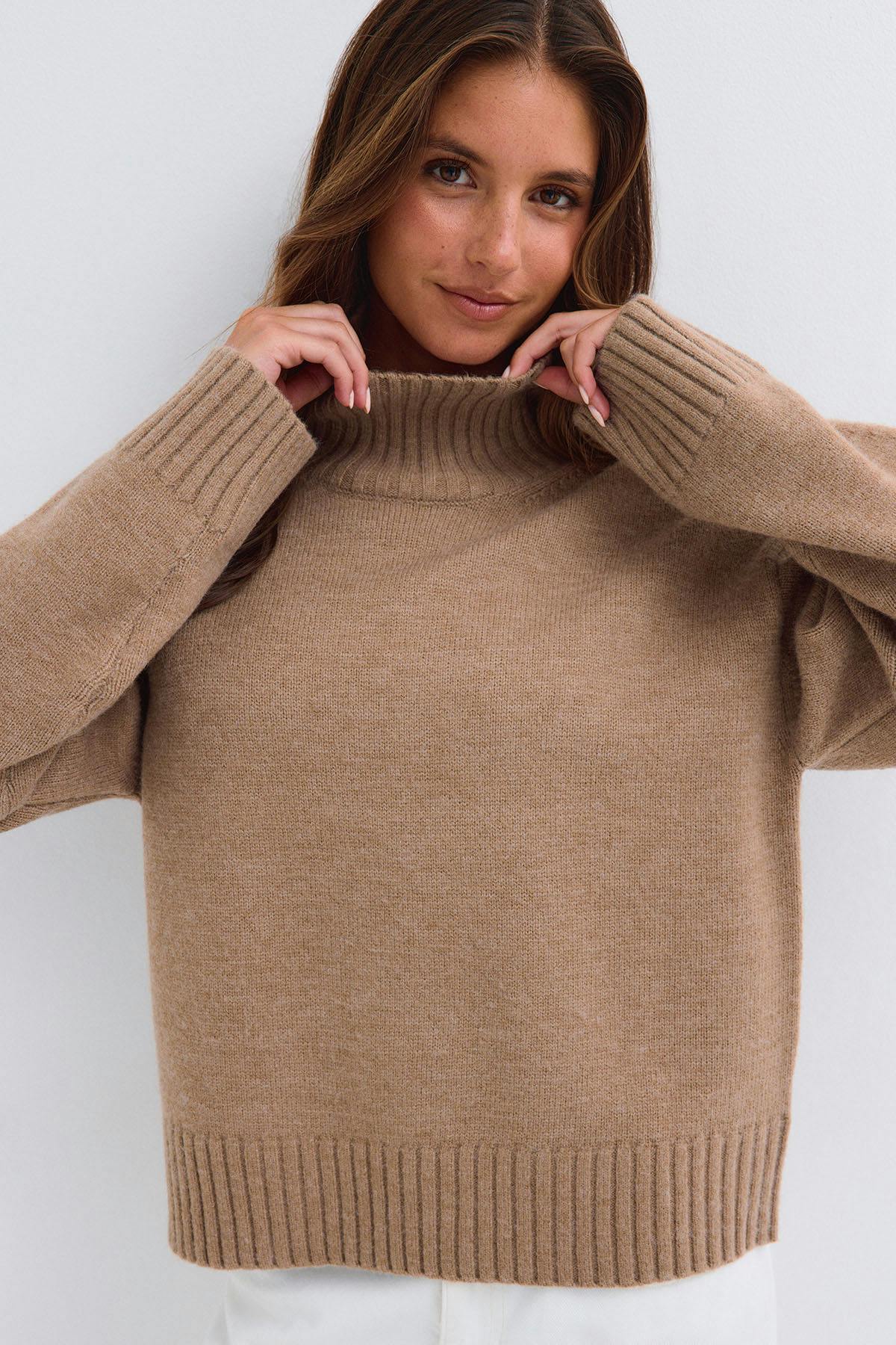 Knitted turtleneck sweater