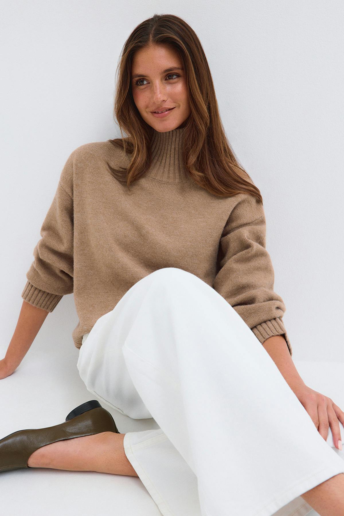 Knitted turtleneck sweater