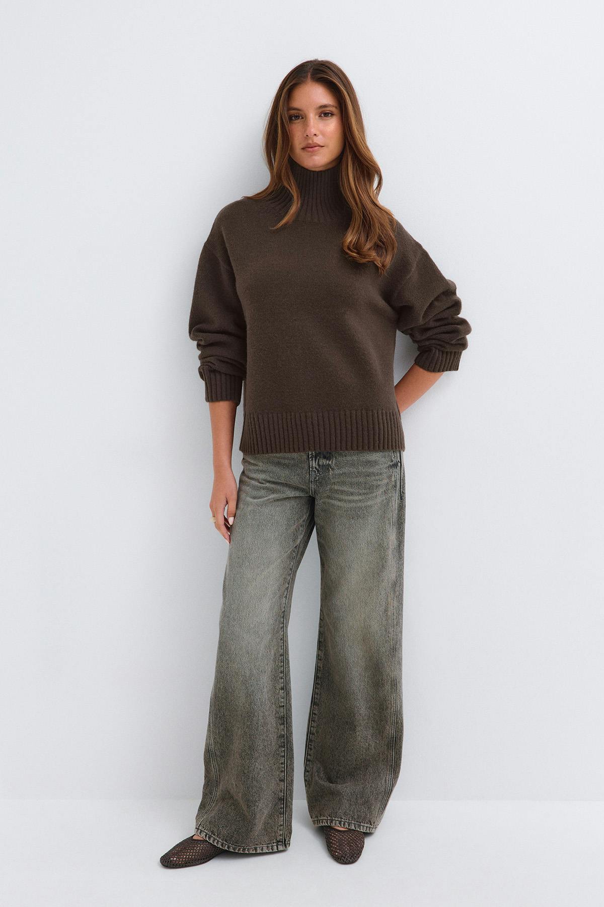 Knitted turtleneck sweater