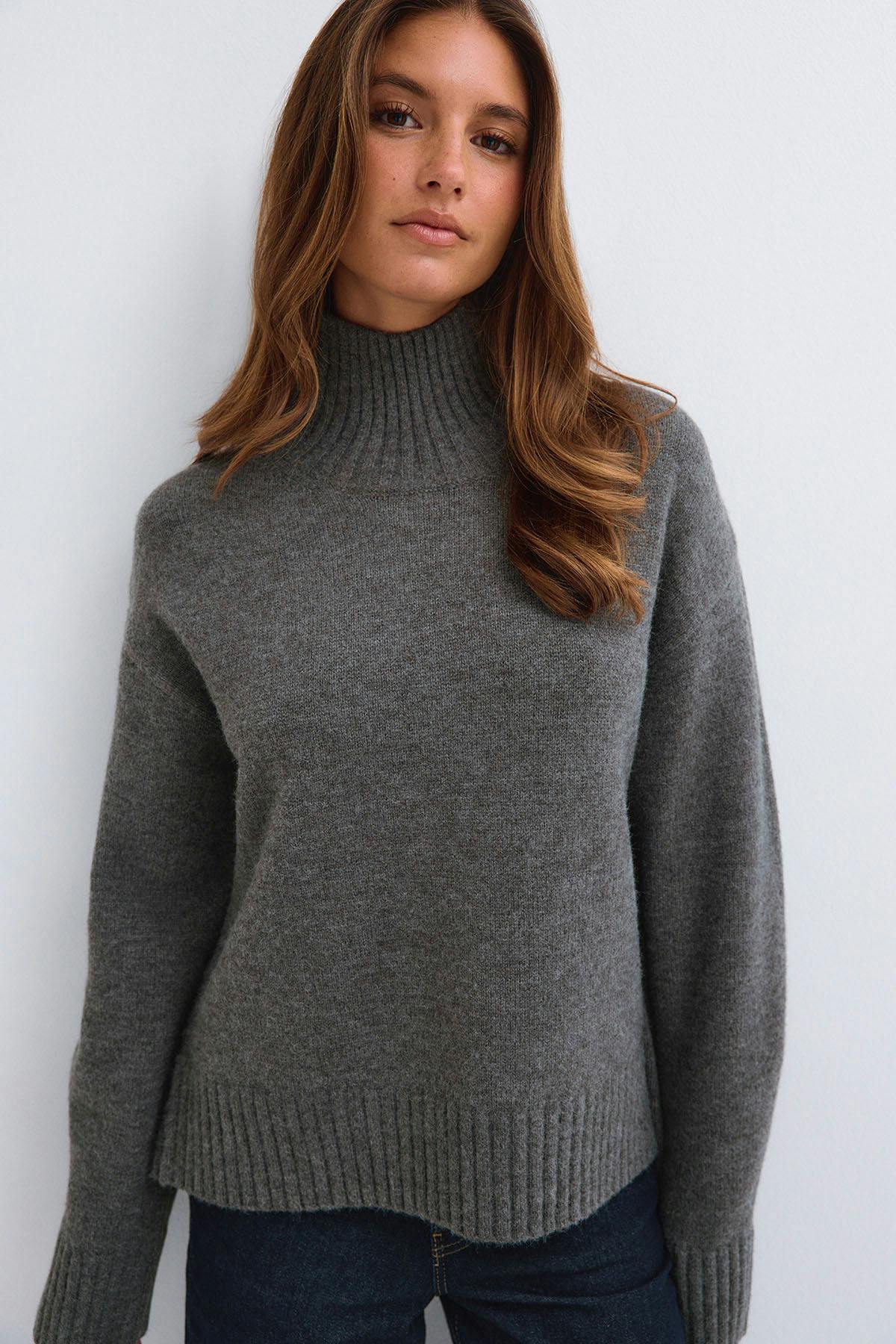 Knitted turtleneck sweater