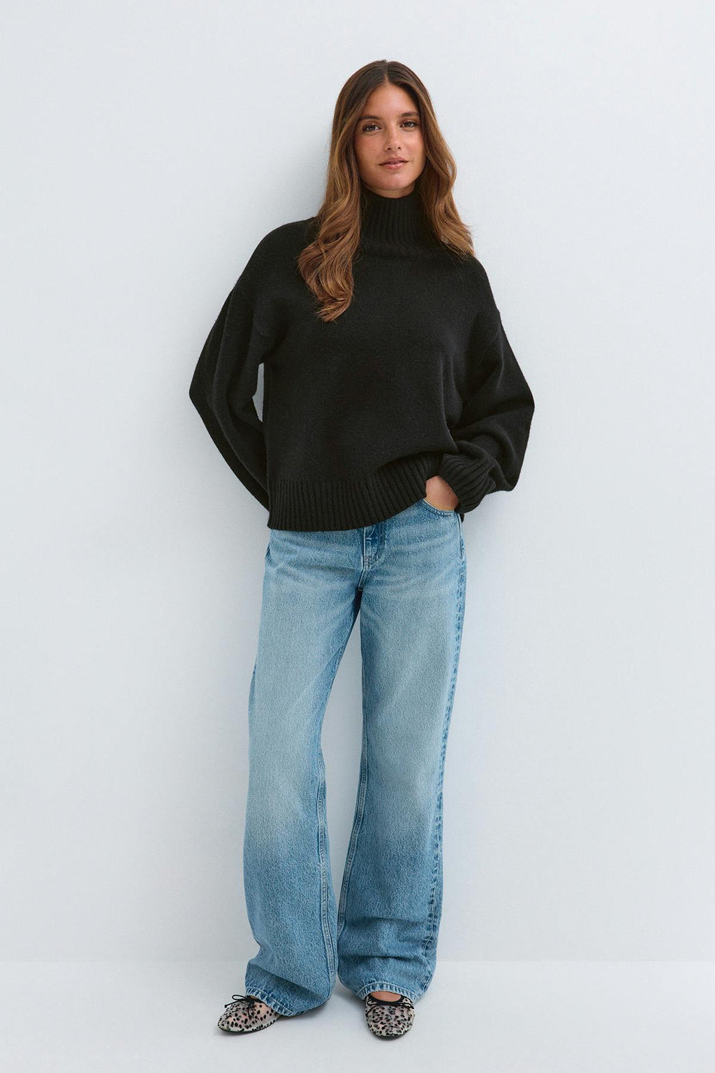 Knitted turtleneck sweater