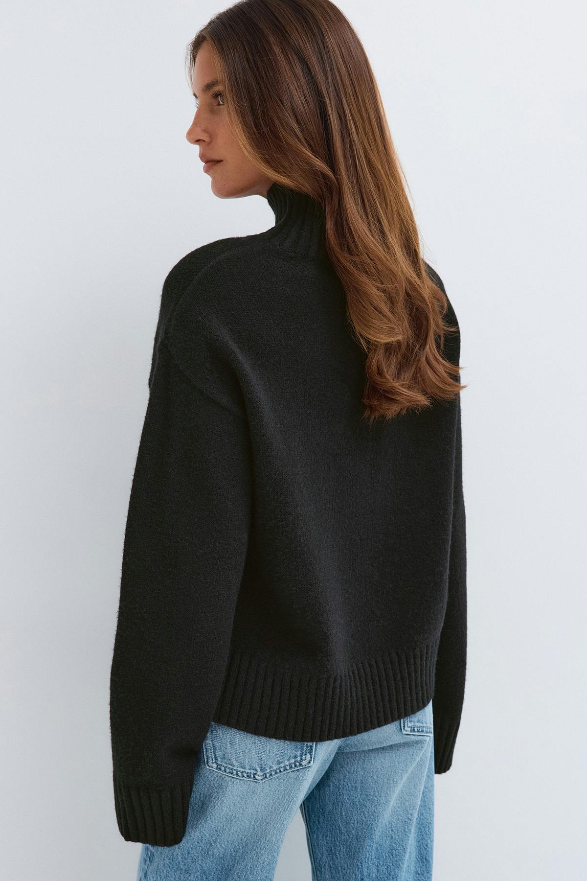Knitted turtleneck sweater