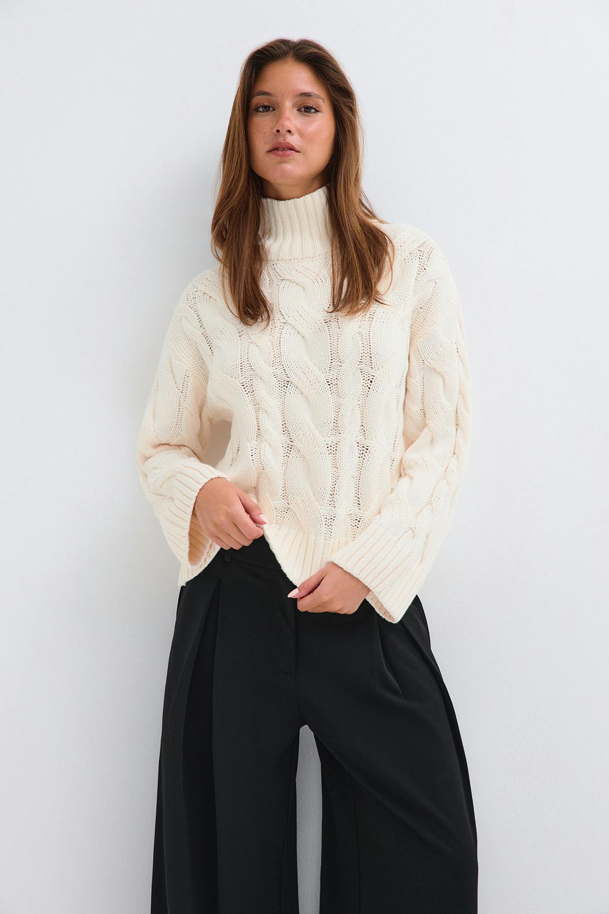 Knitted turtleneck sweater