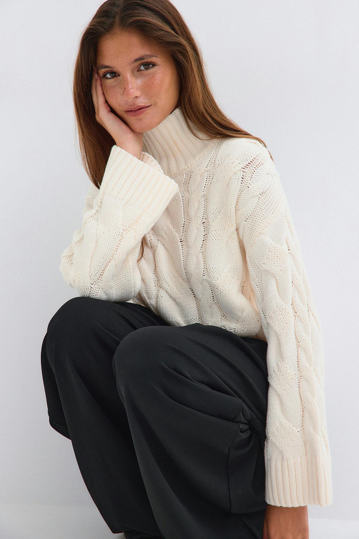 Knitted turtleneck sweater