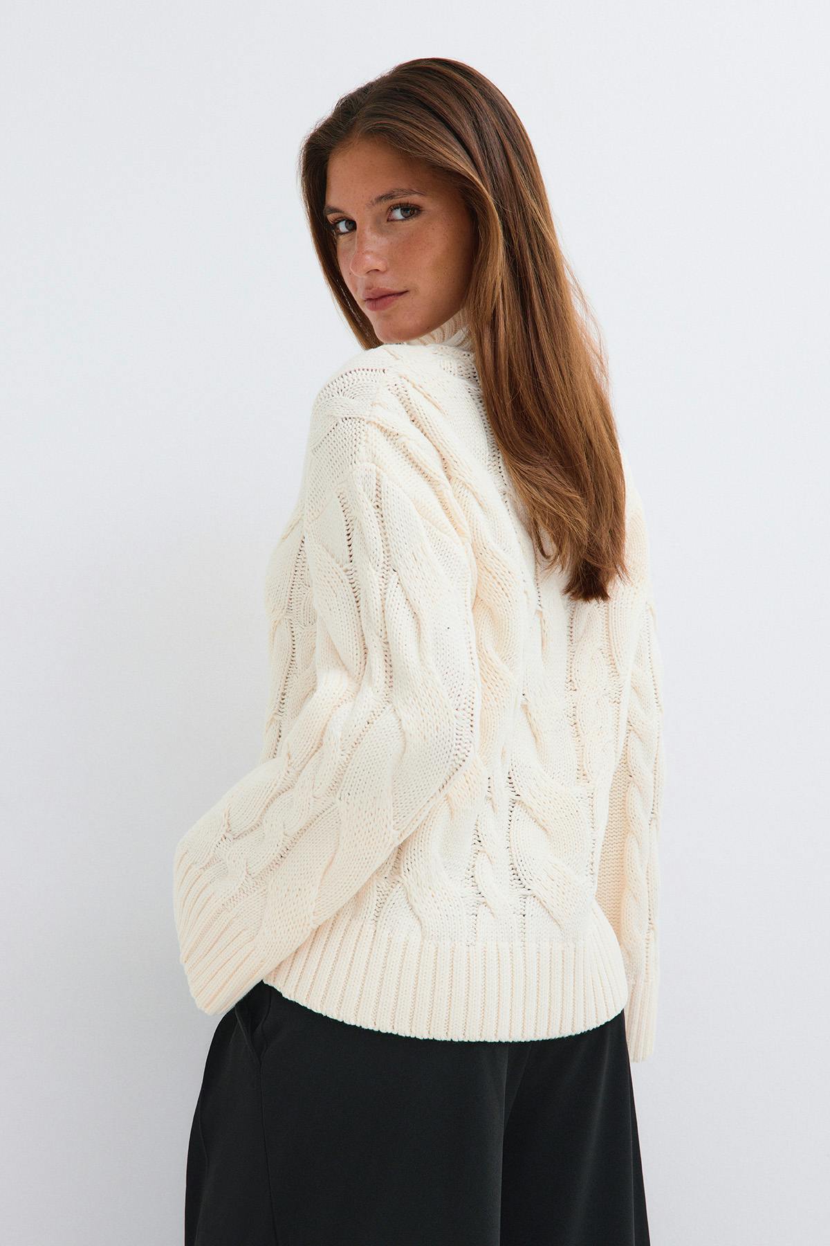 Knitted turtleneck sweater
