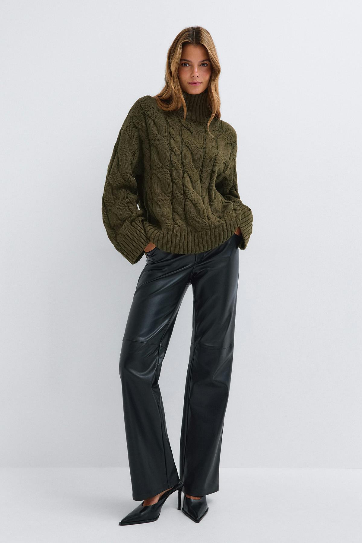 Knitted turtleneck sweater