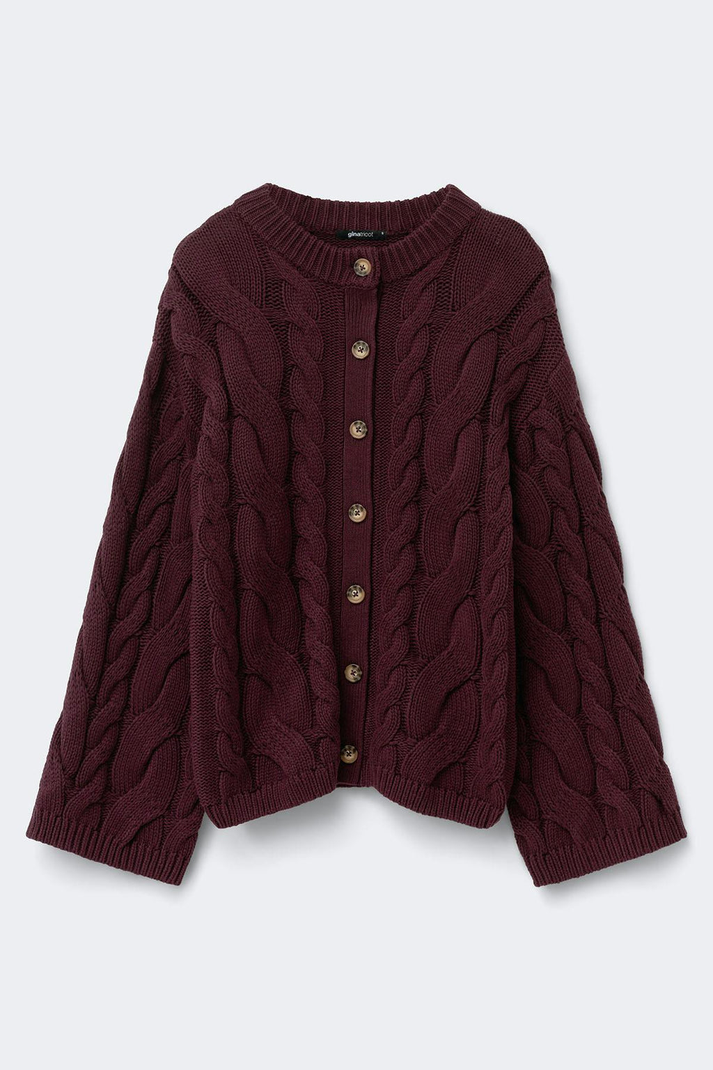 Chunky knitted cable cardigan