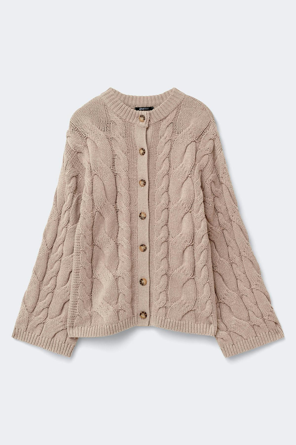 Chunky knitted cable cardigan