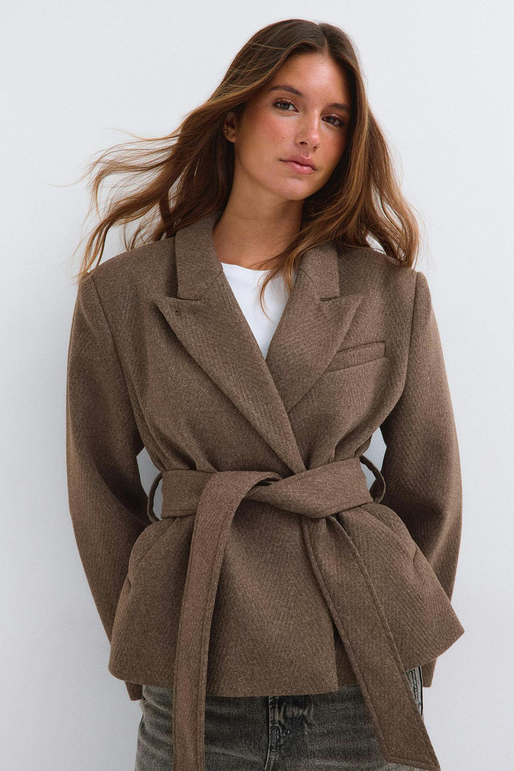Herringbone short coat