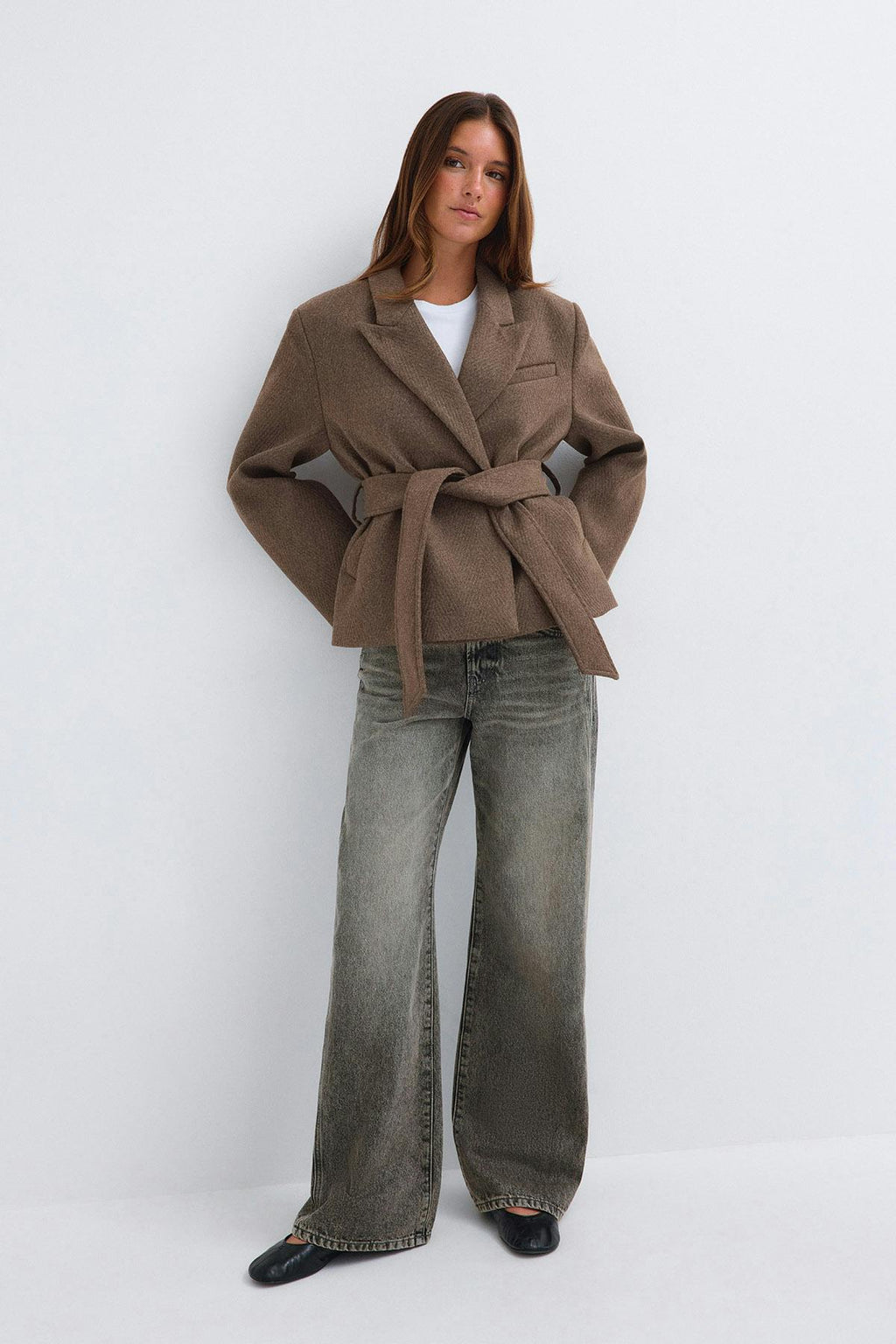Herringbone short coat
