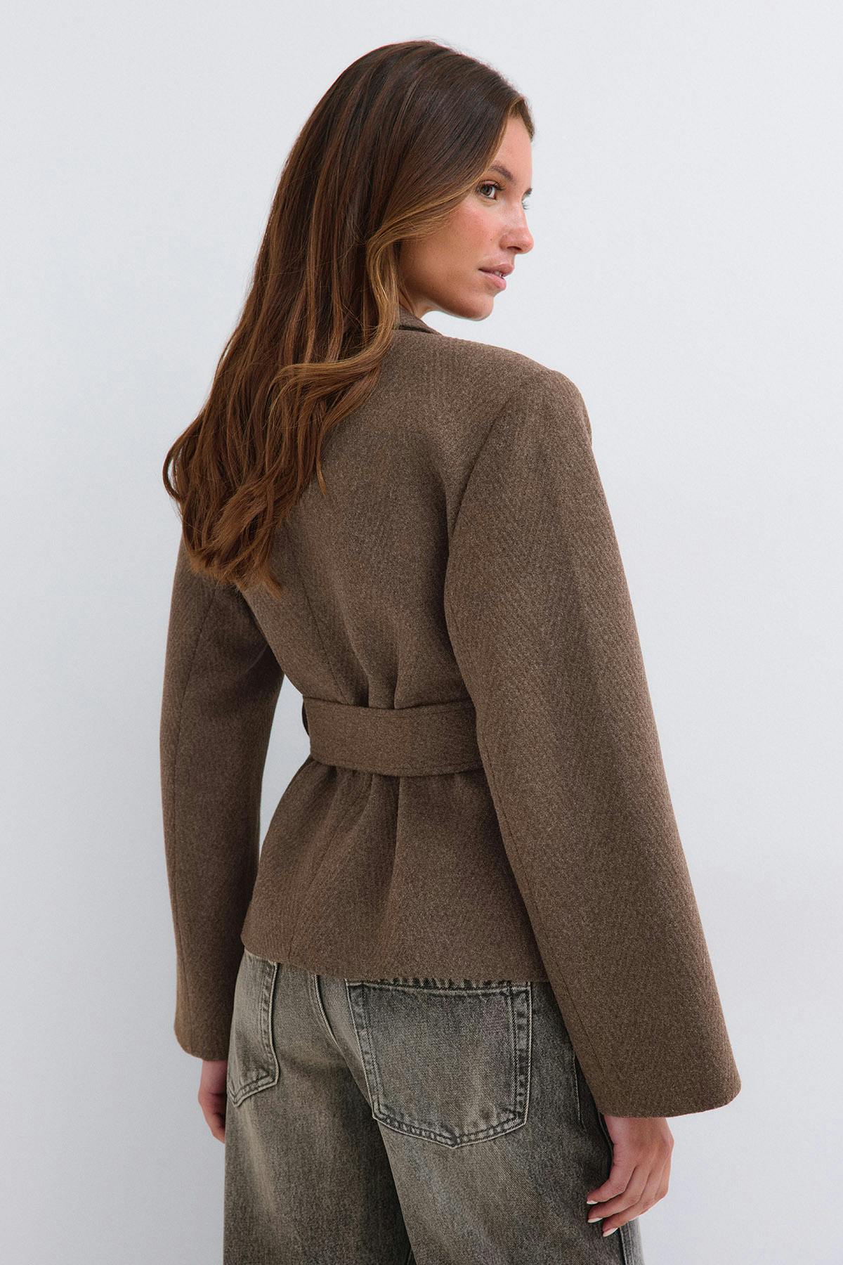 Herringbone short coat