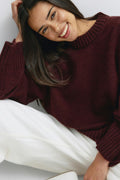 Crew neck knitted sweater