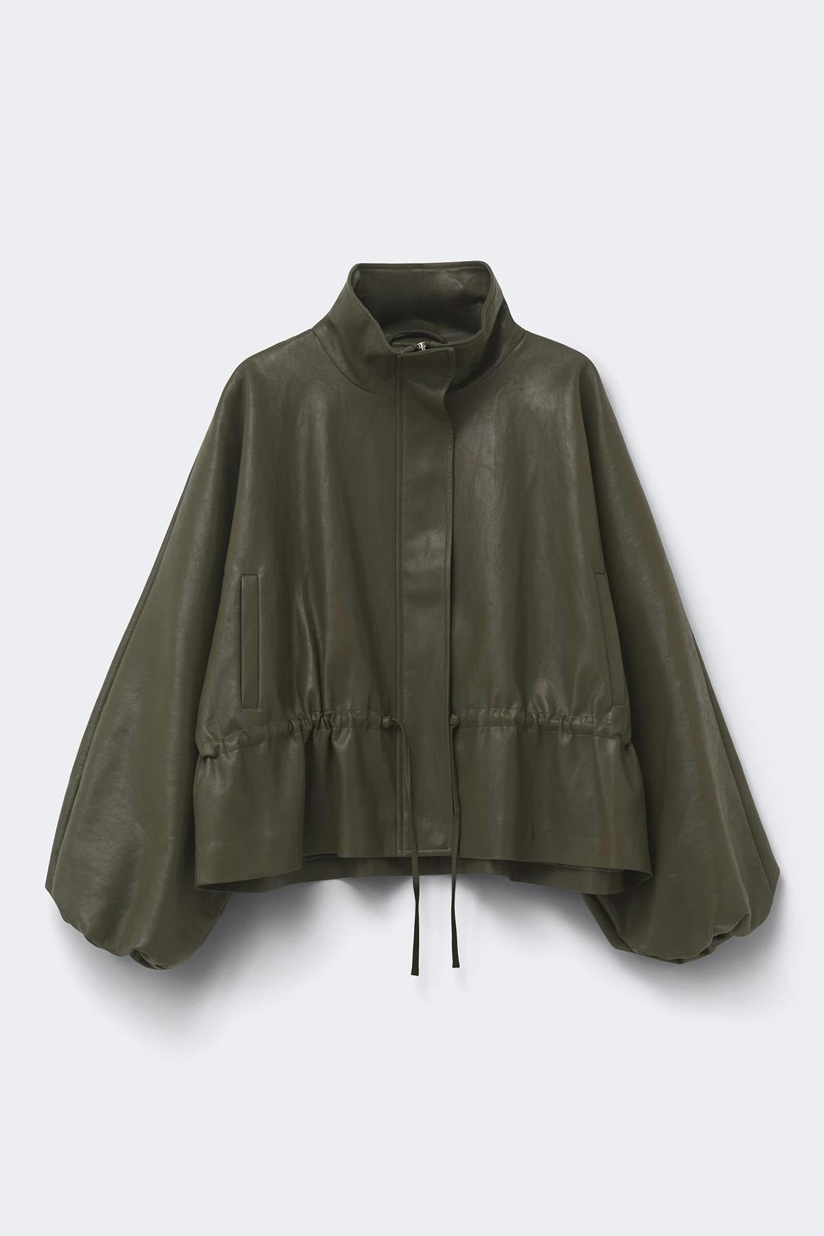 Frill pu jacket